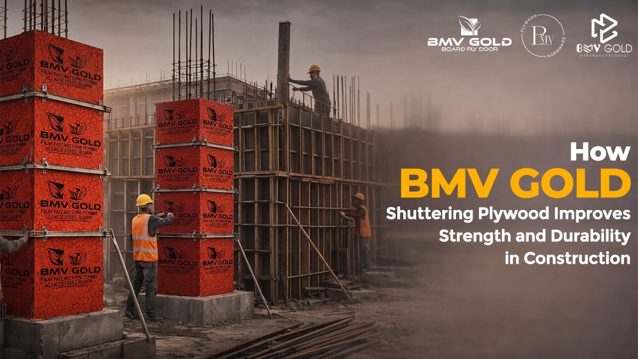 Different types of plywood in India including marine plywood, blockboard, commercial plywood, and shuttering plywood by BMV Gold