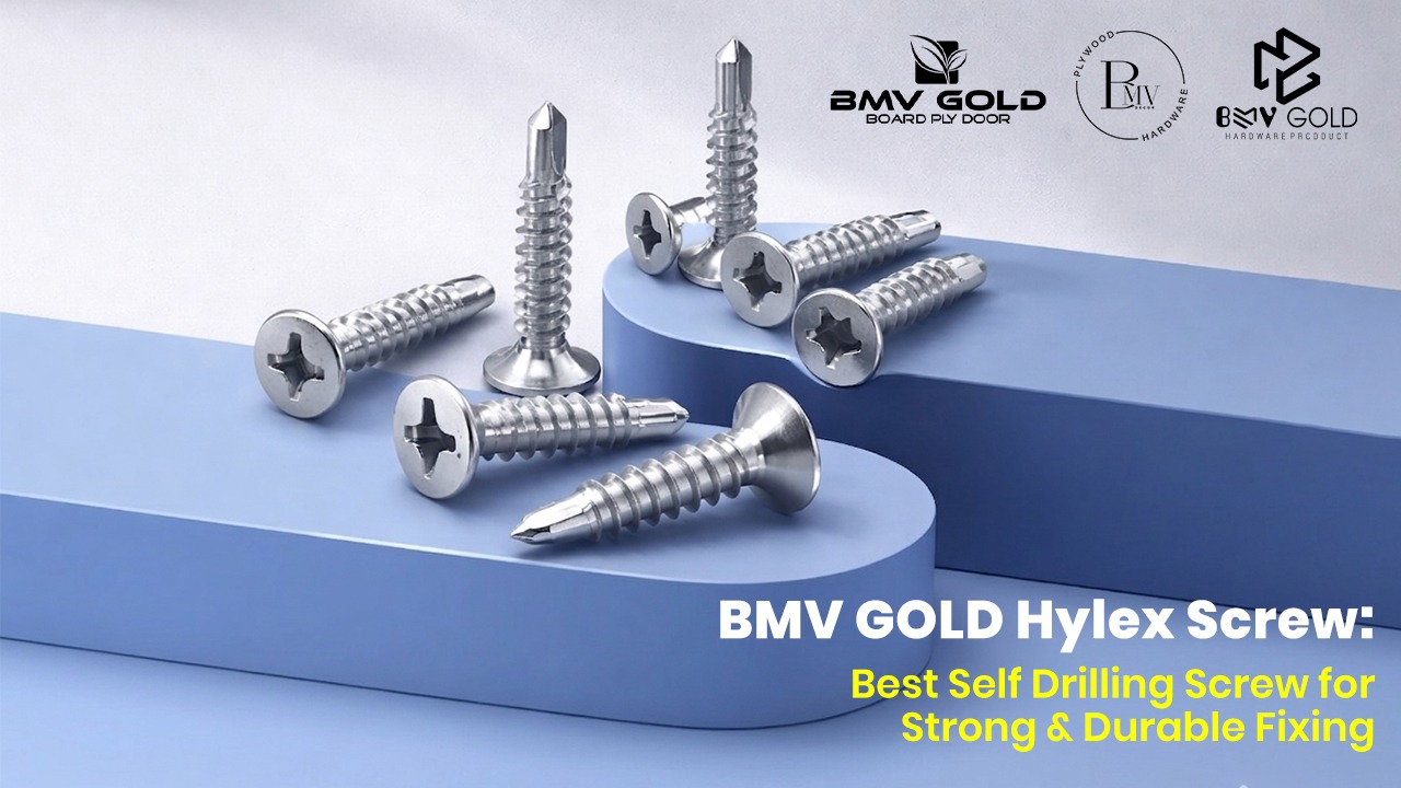 Discover BMV GOLD Hylex screw, the best self drilling screw for strong and durable fixing. Perfect for metal, wood, and roofing use.